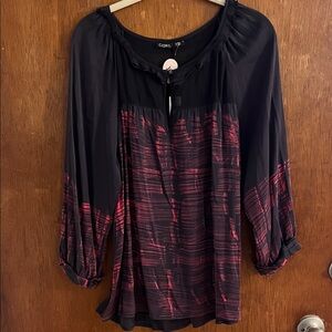 Gypsy 05 Navy and Pink Blouse